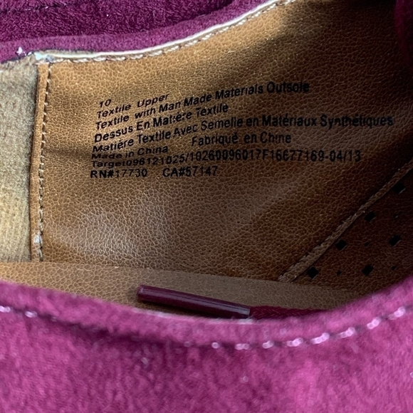 Xhilaration Purple Red Suede Oxford Shoes Women’s Size 10 Lace-Up Flats - Picture 10 of 11